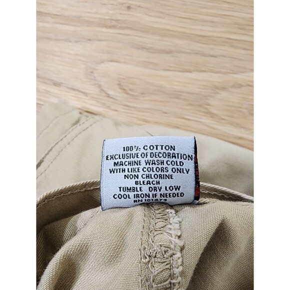 Ohio State Buckeyes Shorts Mens 38 Beige Khaki Cargo OSU Patch Embroidery Team - Picture 7 of 10